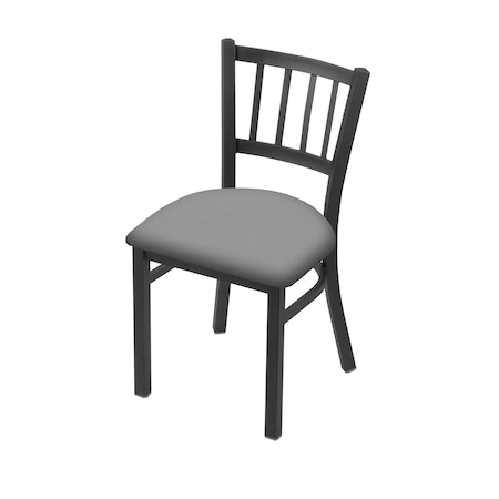 Holland Bar Stool Co 610 Contessa 18" Chair with Pewter Finish and Canter Folkstone Grey Seat 61018PW007